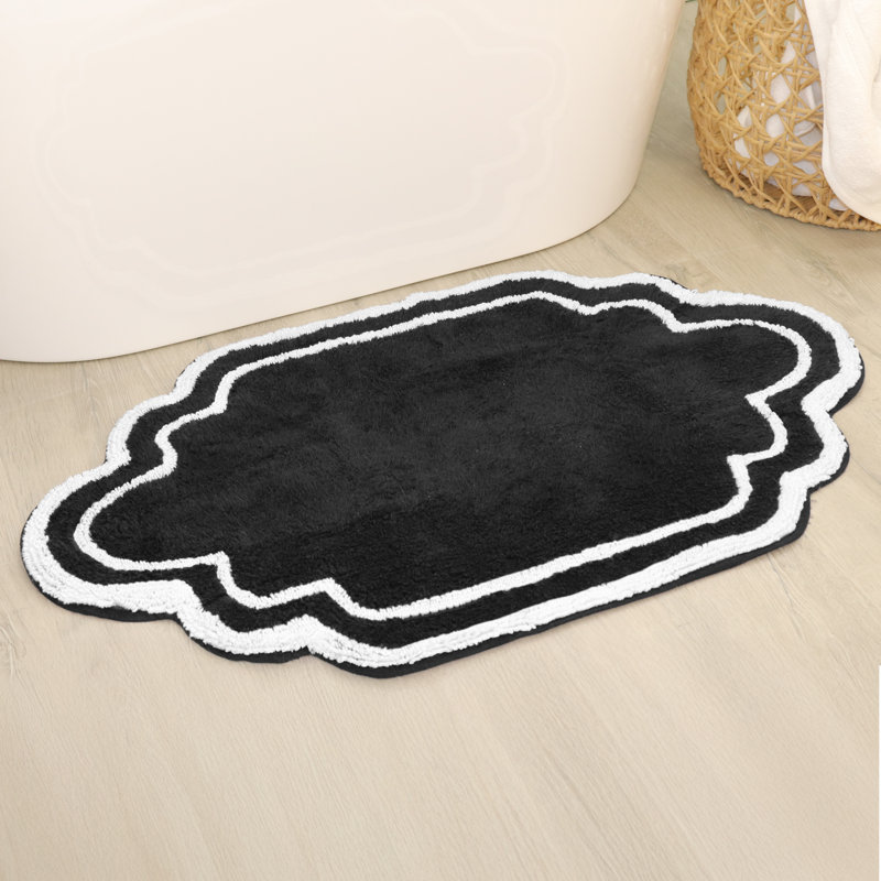 Tapis pour salle de bain Dobrinka, Noir, 24 po x 40 po (rectangulaire)