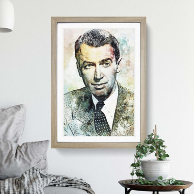 James Stewart in Abstract - Framed Print