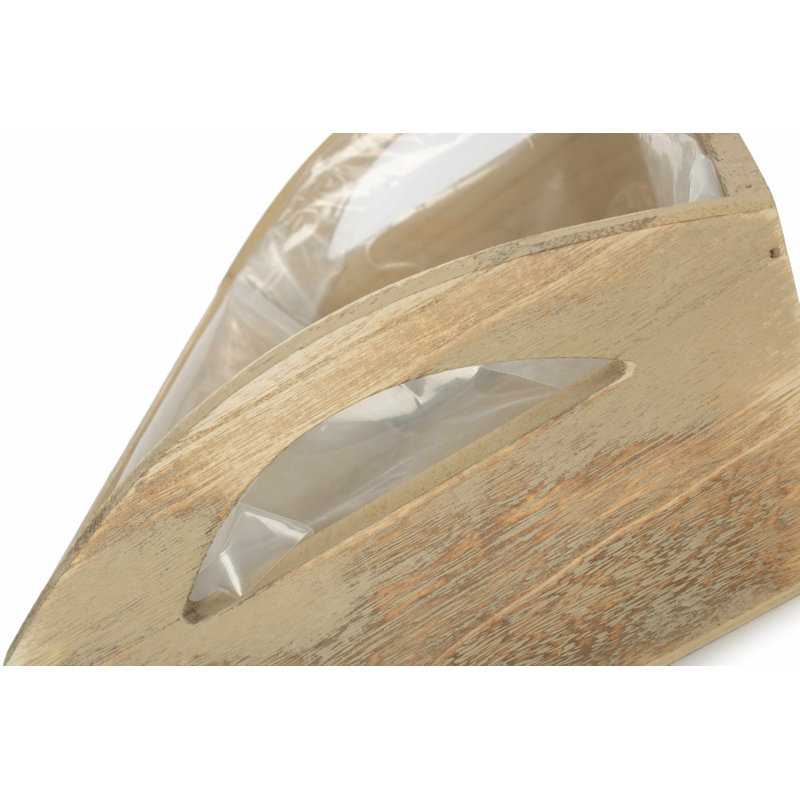 Oak Effect Wooden Tray with Lining