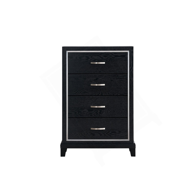 Commode 4 tiroirs Livingston G02850-CH Noir