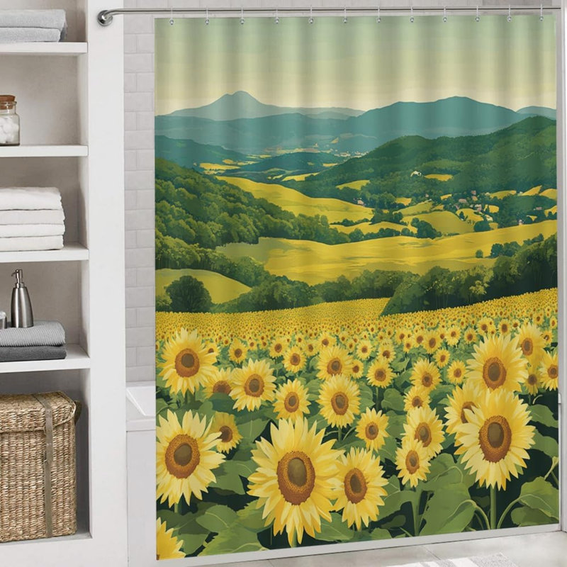 Ensemble de 4 tapis de salle de bain tournesol
