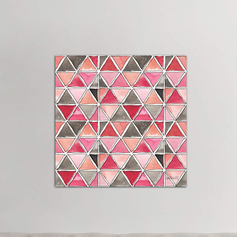 « chic accents pattern », art, H 26 po x l 26 po x P 1,5 po, Toile tendue