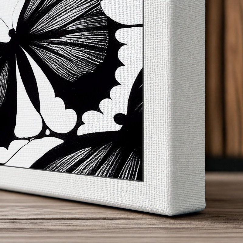 Twin Butterflies Minimalist - Print, 24x16 - 61.0 x 40.6 cm, White Border