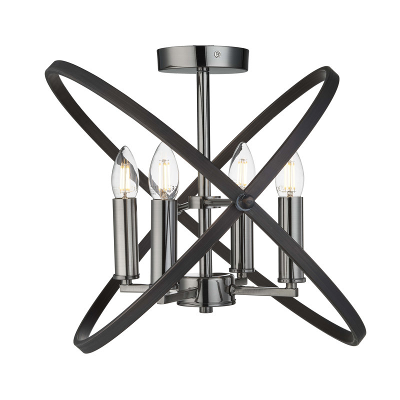Pauling Semi Flush Mount, Pewter