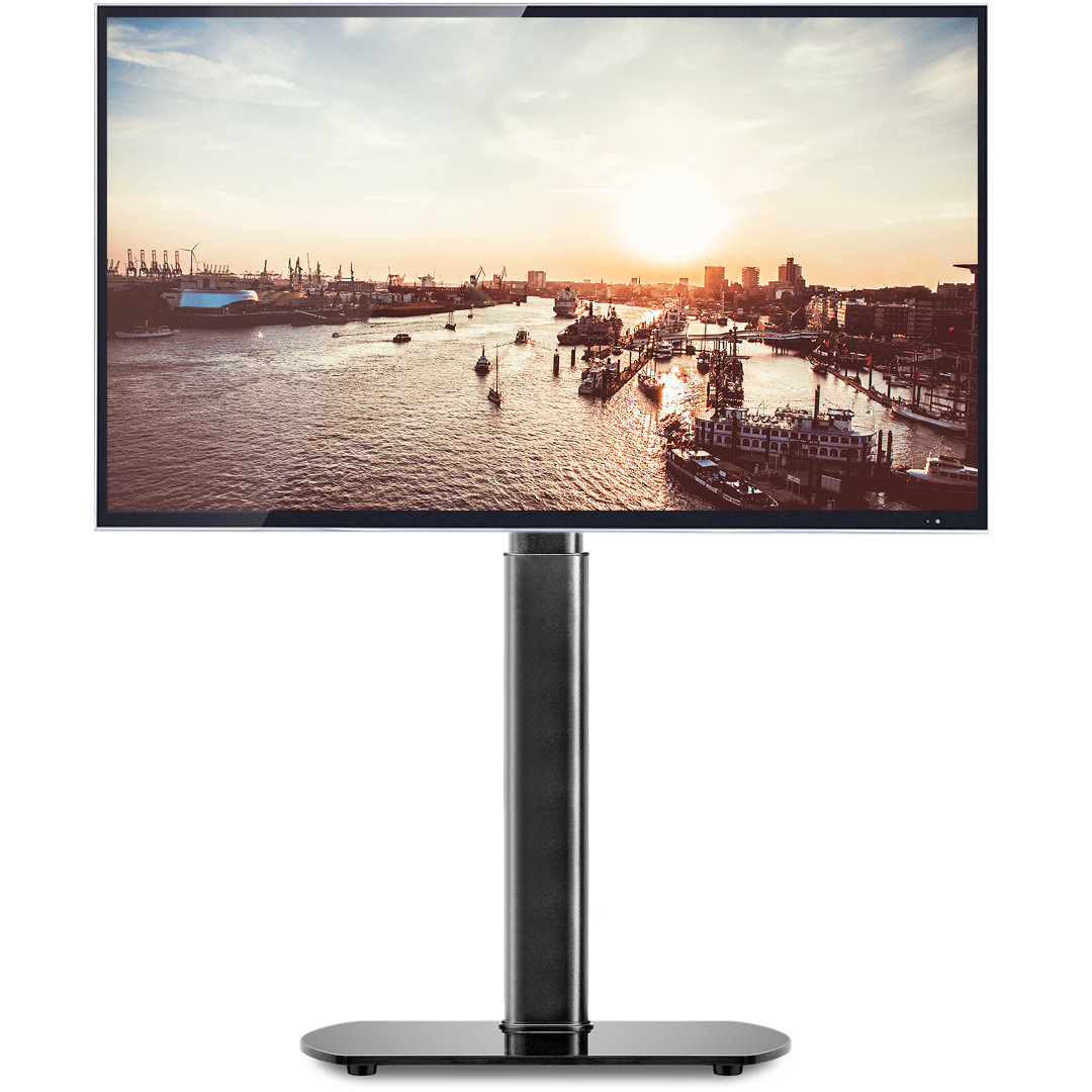 Alesiram Black Floor Stand Mount up to 65inch TV Holds up to 88 lbs Ebern Designs