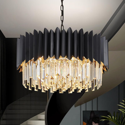 4 Tiered 20" Crystal Chandelier Light