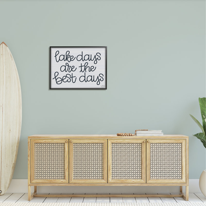«Lake Days Are Best Nautical», estampe numérique encadrée par Stephanie Dicks, H 24 po x l 30 po x P 1,5 po