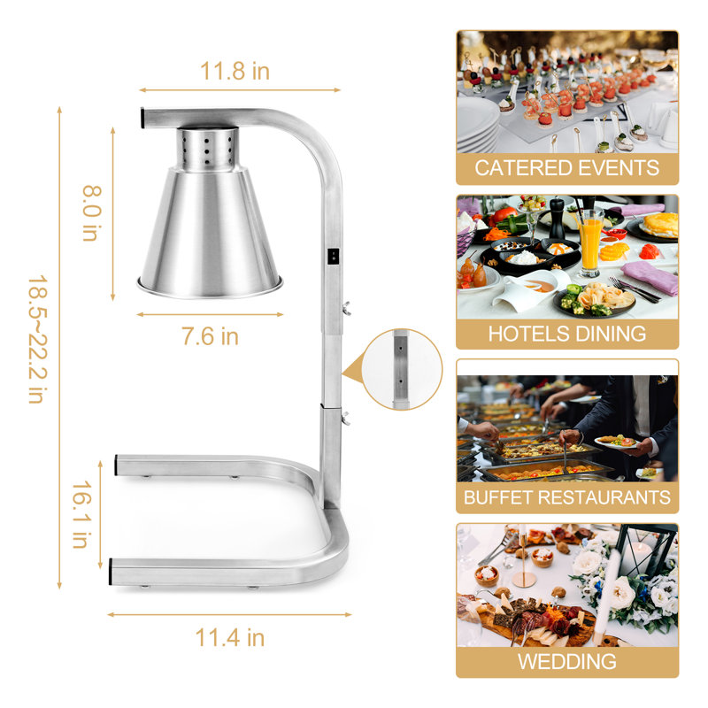 Lampe chauffante en acier inoxydable (18/10)