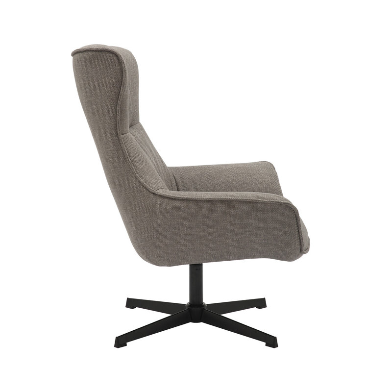 Sessel Upholstered Swivel Accent Chair, Light Grey
