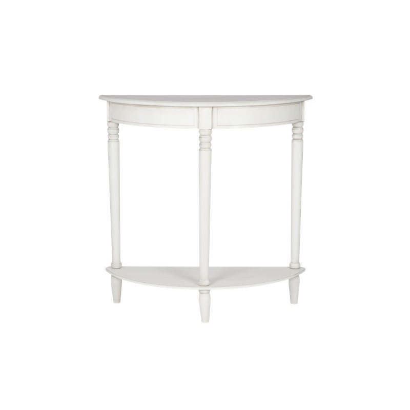 Callum 80cm Solid Wood Console Table, White