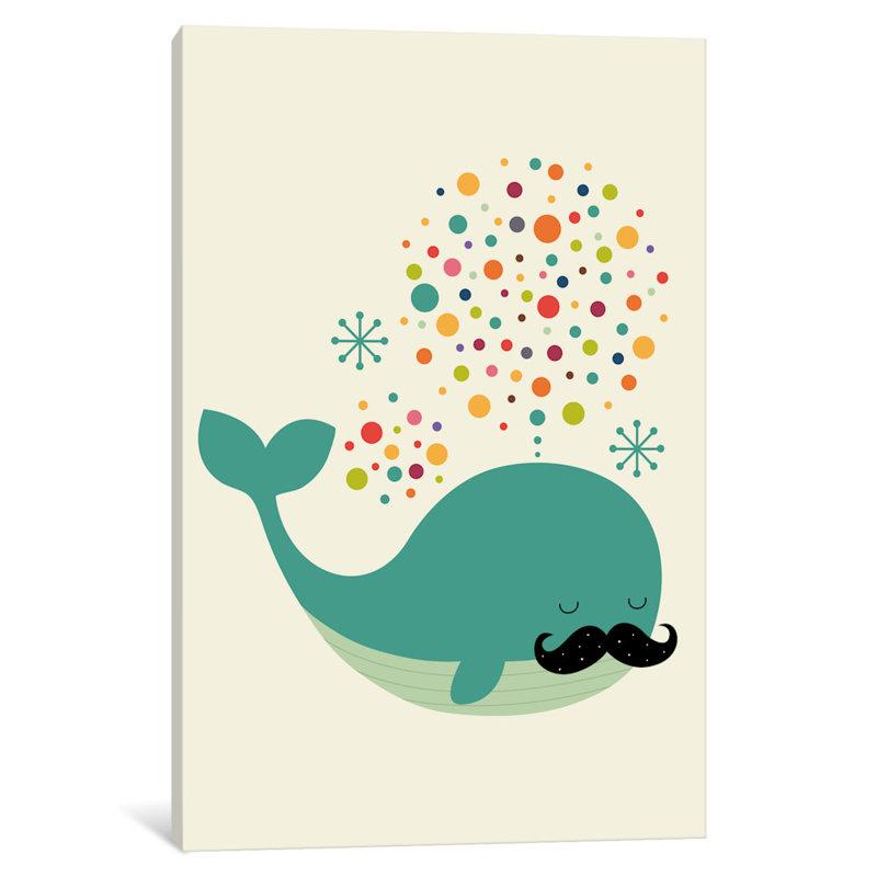 « firewhale » par andy westface-impression sur toile tendue, H 48 po x l 32 po x P 1,5 po, Toile avec cadre flottant noir