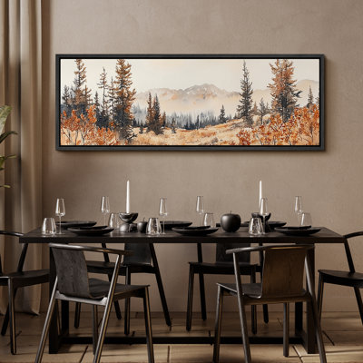 Paysage d'automne - impression sur toile encadrée de décorations murales surdimensionnées