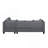 104.5" Upholstered Sofa,Chaise & Ottoman,Gray