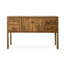 Console d'entrée minimaliste en bois naturel avec grain visible