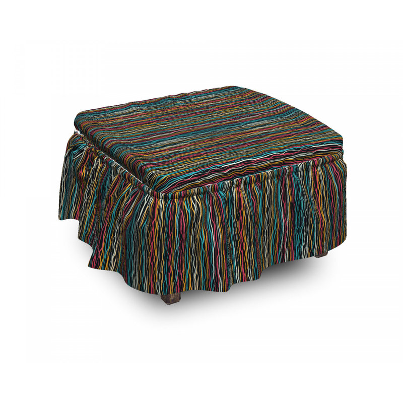 Housse pour repose-pieds arc-en-ciel art