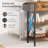 Farmhouse Console Table – 2 Drawers, 2 Shelves, Storage Basket & Hooks for Entryway-2096046721