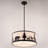 Jorene 3L Bronze Rustic Pendant Light White Linen Bear Deer Tree