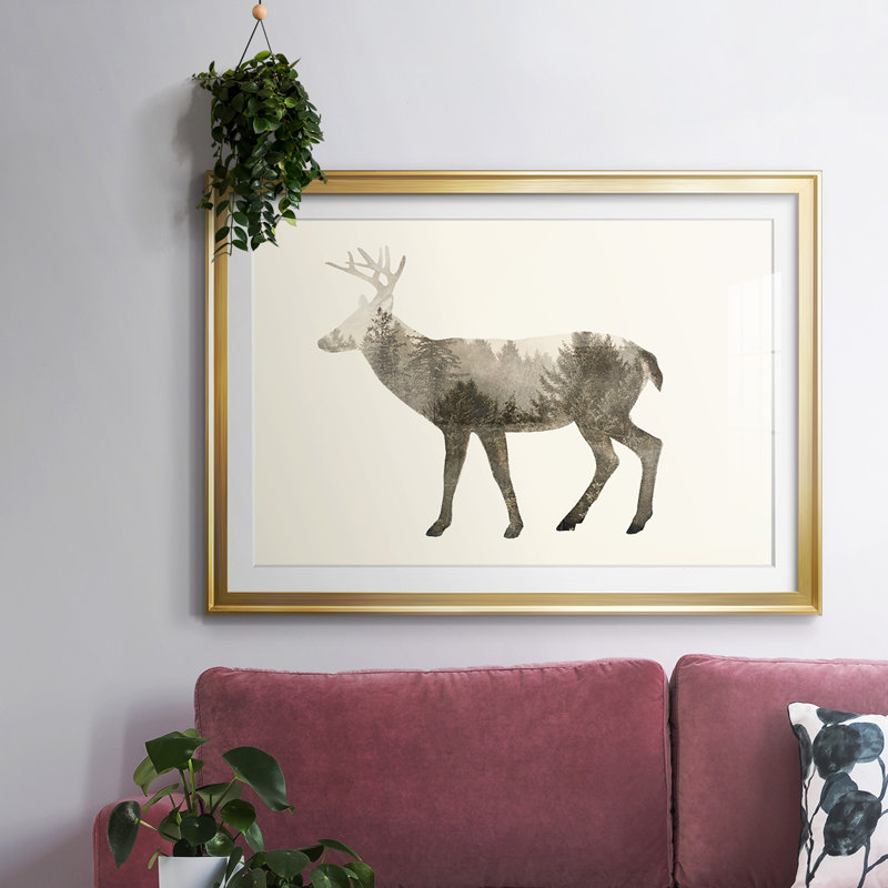The Wilderness IV, reproduction d'art encadrée, Or, H 27 po x l 39 po x P 1,5 po