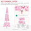  Arbre de Noël artificiel enneigé à ouverture automatique avec lumières DEL blanc chaud-1838325607