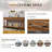 63" Wood Console Table with 3 Drawers and Bottom Shelf, Brown Extra-Thick Sofa Table for Entryway Hallway-247285299