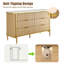 Commode double 55,1 po à 6 tiroirs
