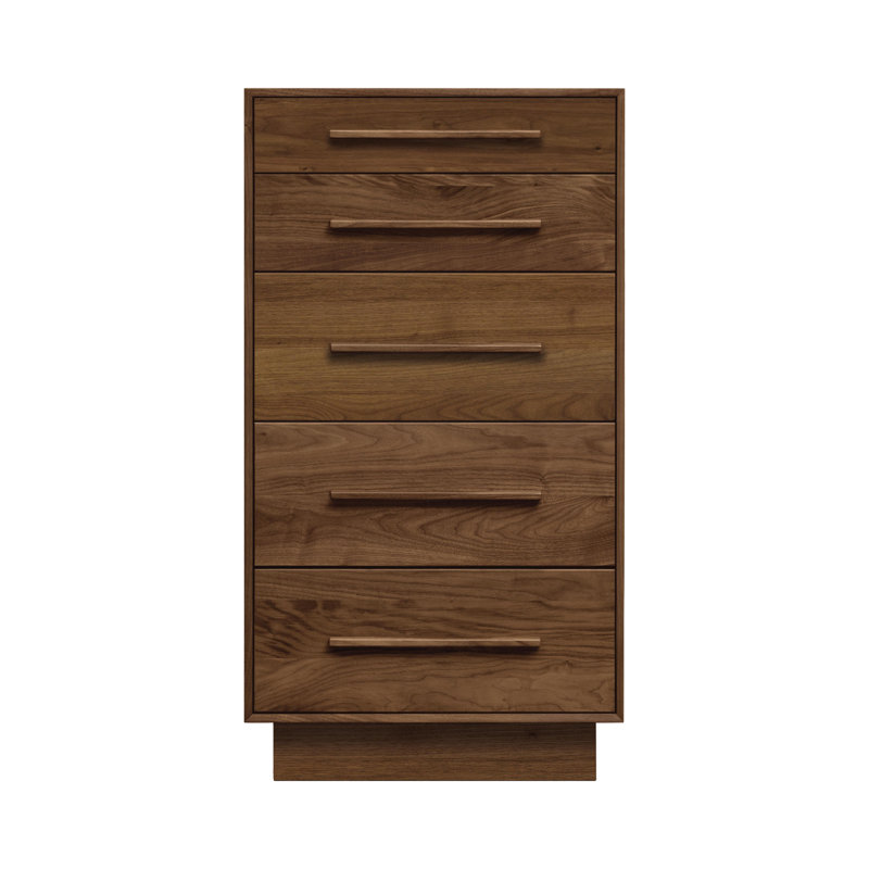 Commode 5 tiroirs Moduluxe, Cerise fumée, Conventionnel