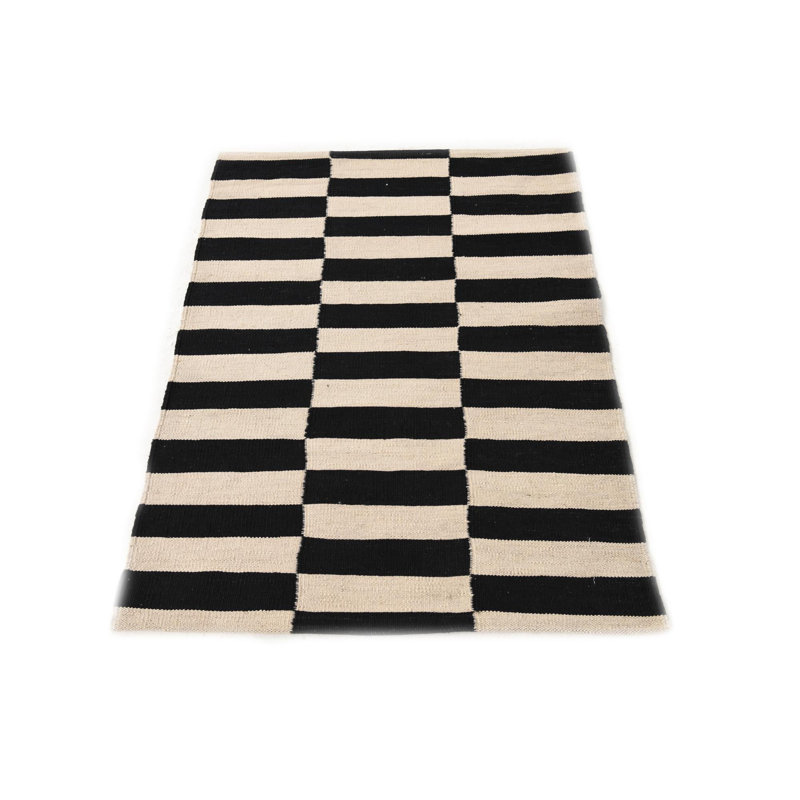 Tapis noir et blanc Jessen