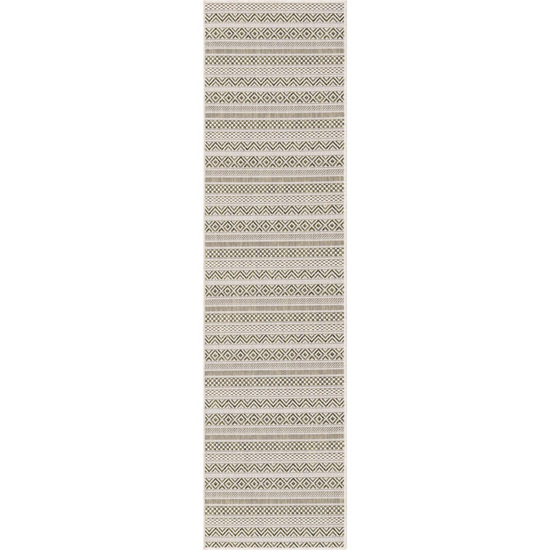 Striped Indoor / Outdoor Rug, Runner 2' x 7'10"