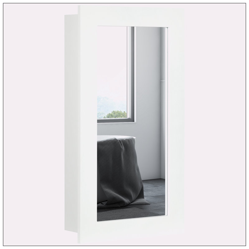 Armoire à pharmacie à miroir fixée au mur l 15,75 po H 28,00 po Jhangir