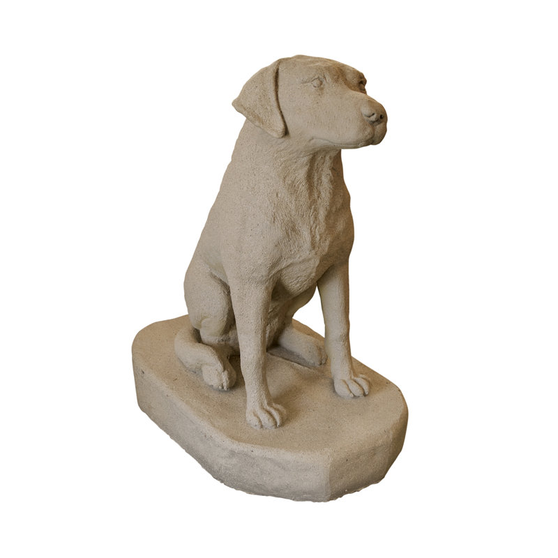 Statue Etta Labrador assise, Grès