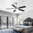 Modern 52 Inch Led Ceiling Fan With 110V 6 Speed Wind 5 Blades Remote Control Reversible DC Motor With Light-2040710547