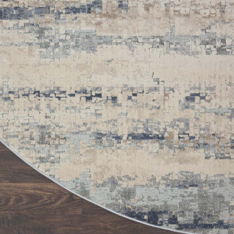 Comer Abstract Indoor Rug, Round 7'10"