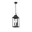 Luminaire suspendu d'extérieur noir 8 x 20,5 po Hanover