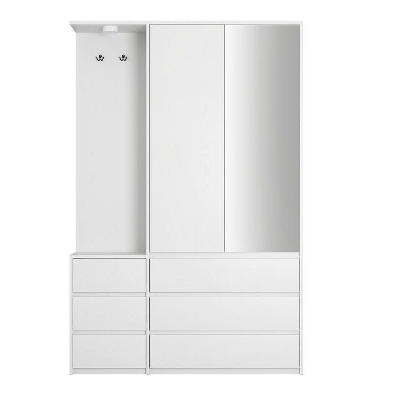 Garde-robe H 70,8 po, Blanc