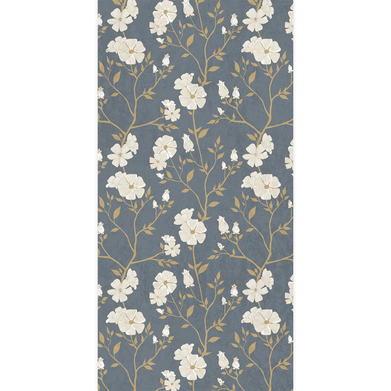 Bordure florale pelez et collez, L 96 po x l 48 po