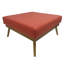 Large Coral Fabric With Rubberwood Frame And Extra Cushioning Mid Century Style Soft Cushion Legs