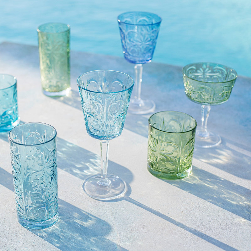 Barocco Handmade Whiskey Glass, Mint Green