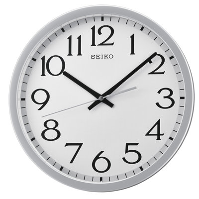QXA711SLH Wall Clock, Silver-Tone