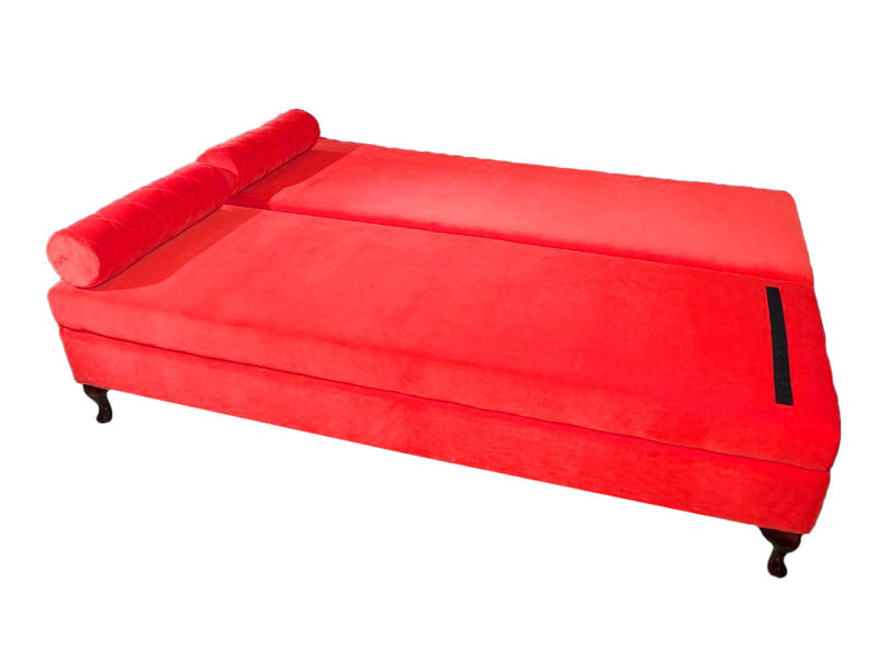 Modern 3 Seater Sofa Bed, Red