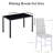 Wilderstein 4 - Person Glass Top Four Leg Dining Set-1617714514