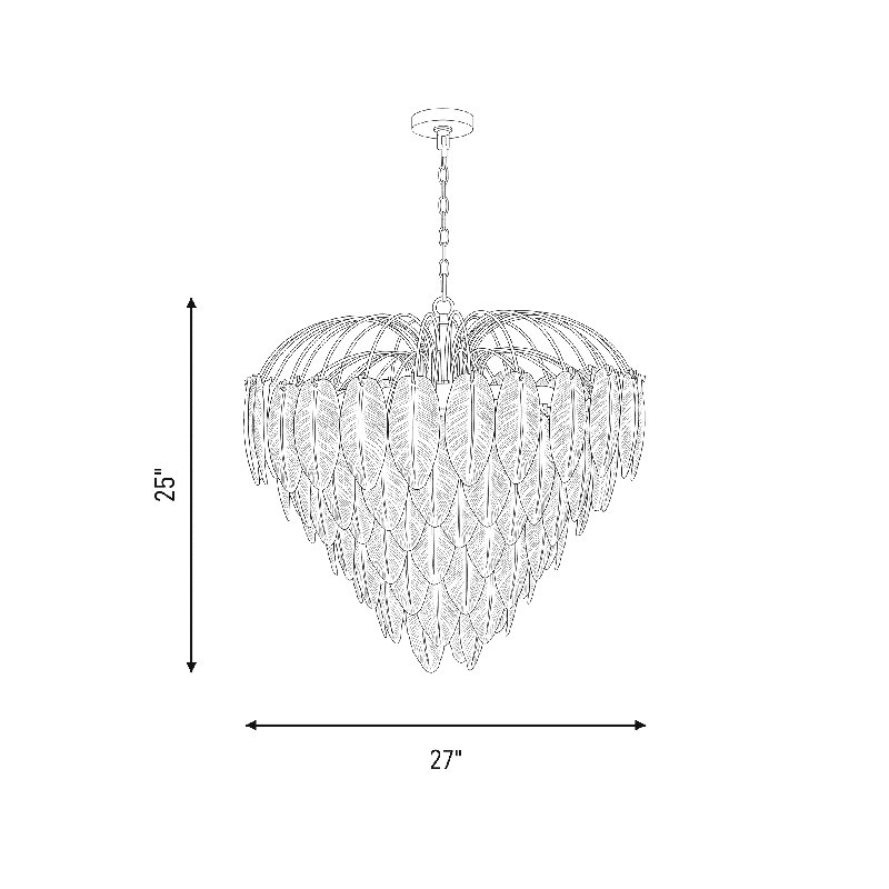 Boa 9-Light Chandelier in Warm Brass by Breegan Jane, 15 Lights
