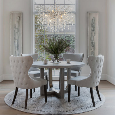Lustre en cristal 24 po à 9 lumières pour la salle à manger Abe