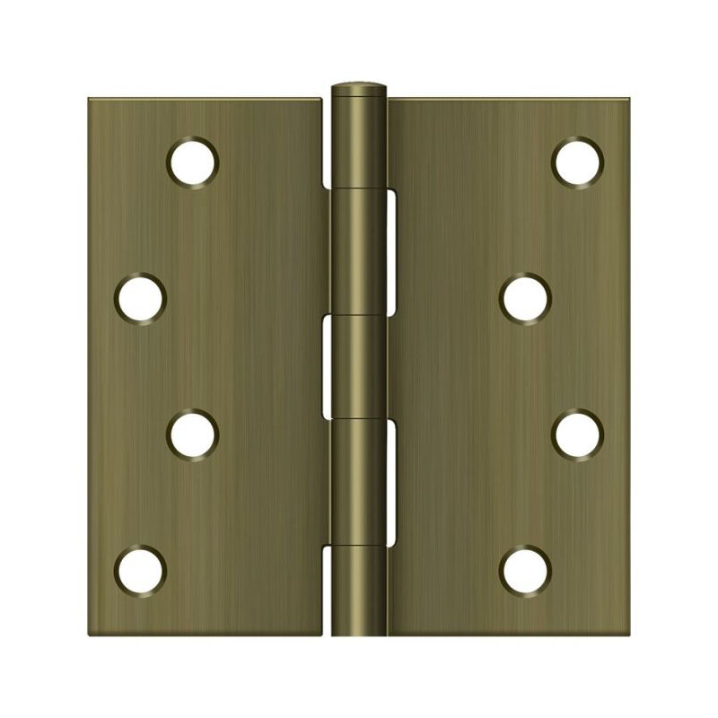 Steel Hinge, Antique Brass