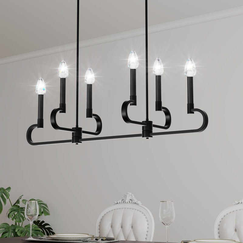 Black Rotating Candle Chandelier