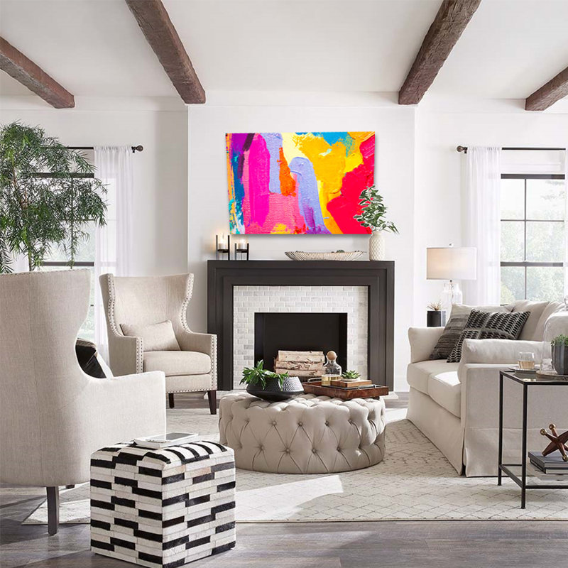 Rainbow Splash Print, 30" H x 40" W, Metal