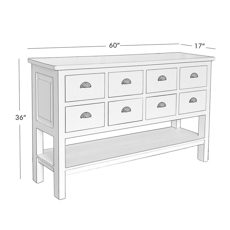 60'' Solid Wood Sideboard