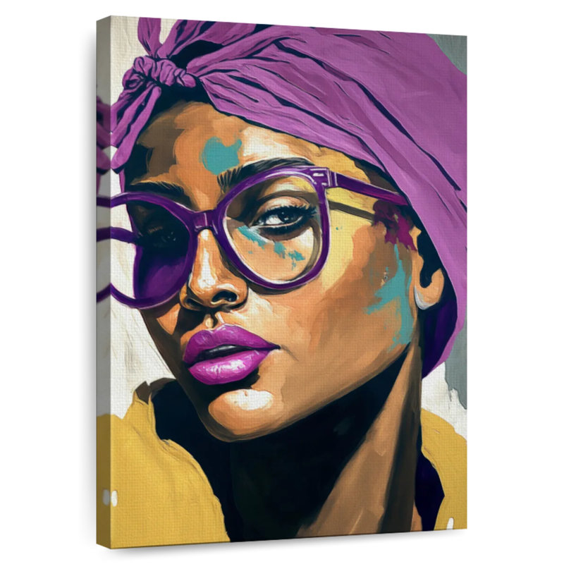 Leisha en turban mauve, H 24 po x l 16 po
