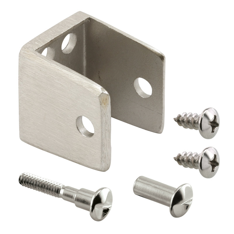 U-bracket, For 1 in. Panels, Stainless Steel, Satin Finish, Fasteners (Single Pack)