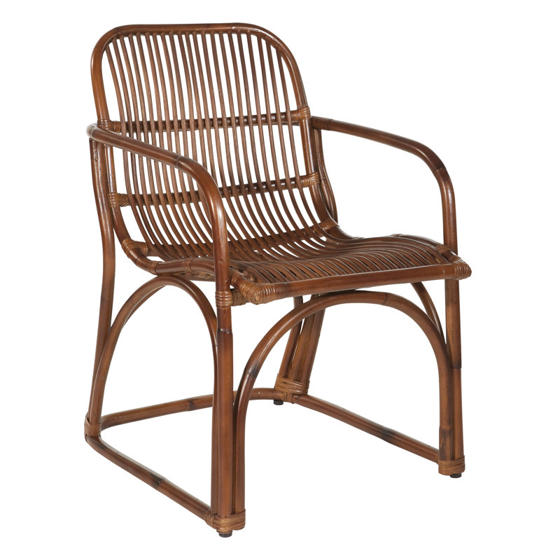 Fauteuil de 22,5 po de large Talbot, Rotin teinte brune