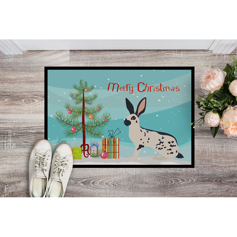 Hayley Non-Slip Christmas Outdoor Doormat, Rectangle 1'6 x 2'3"